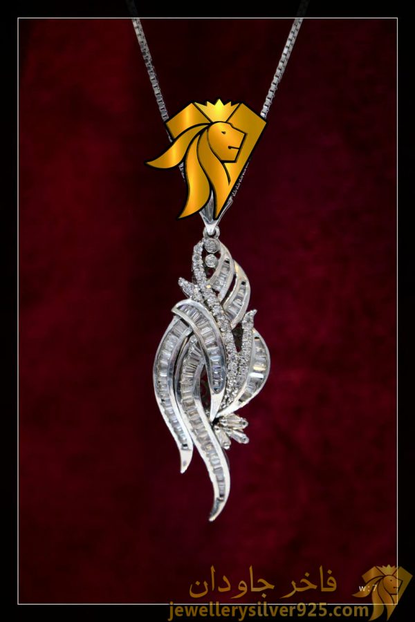 مدال جواهری تک دست ساز نقره روکش طلا وزن 7 گرم