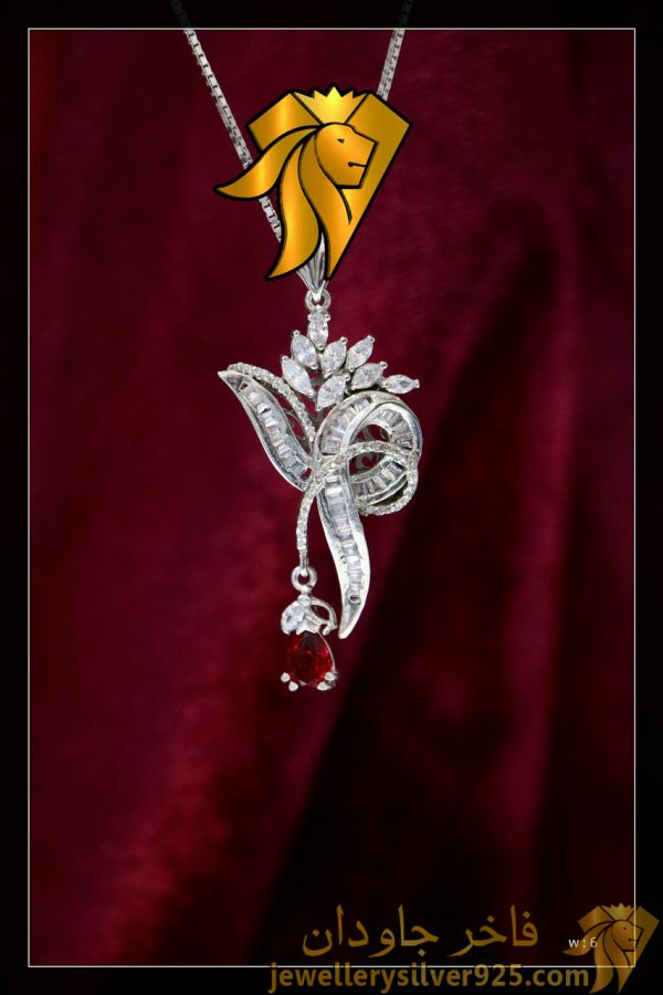 مدال جواهری تک دست ساز نقره روکش طلا وزن 6 گرم
